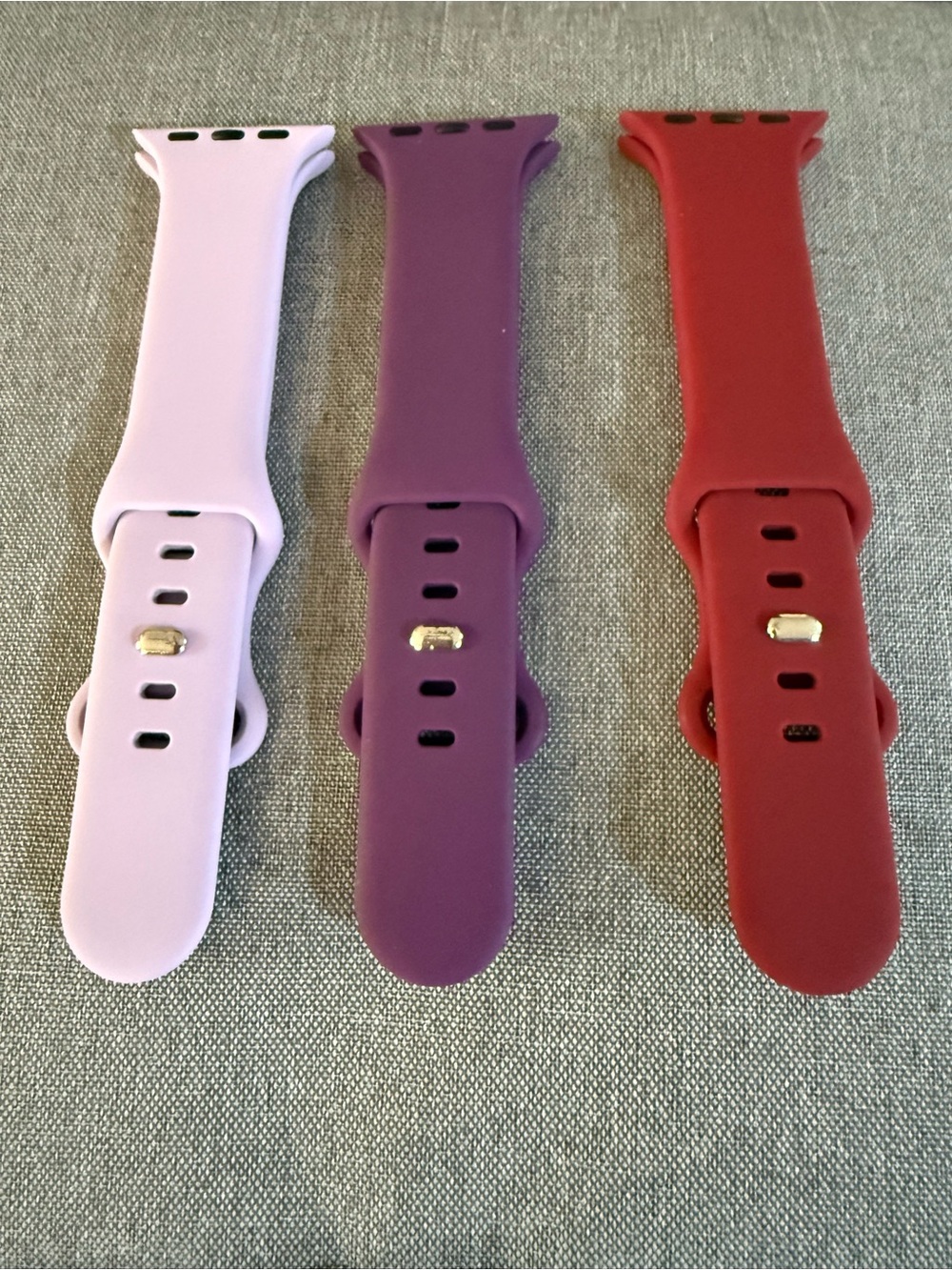 Silicone Watch Straps - Lilac, Plum, Brick Red (fits Apple 40-42mm)